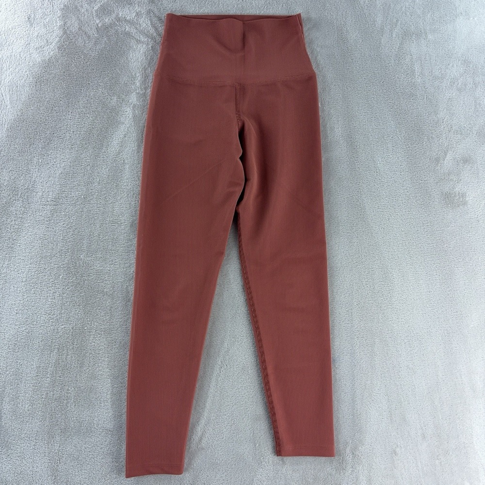 Beach Riot Ribbed‎ Leggings Womens Size Small Rust High Rise Stretch Activewear